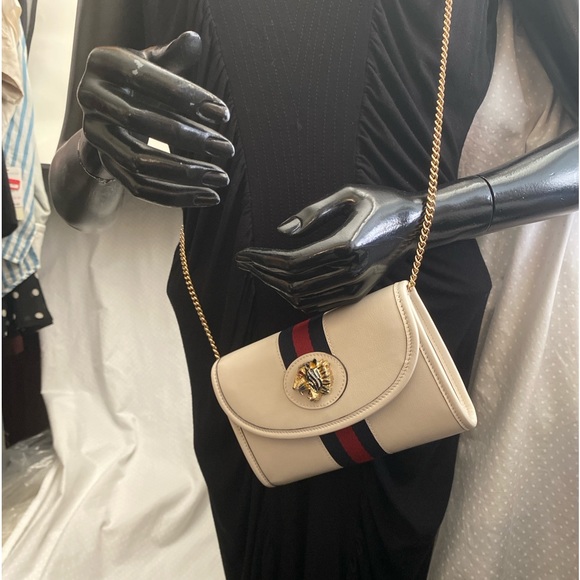 Gucci Azalea RAJA Cream Leather Wallet on Chain - Picture 3 of 8